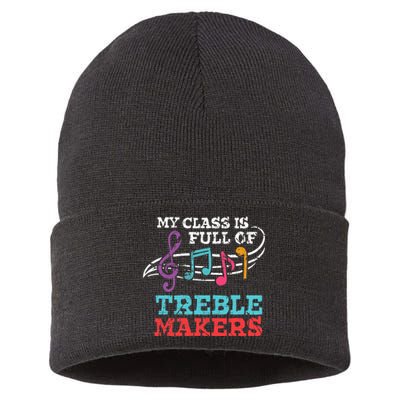 My class is full of treble makers /Back2School Music teacher Sustainable Knit Beanie