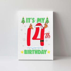 Merry Christmas ItS My 14th Birthday Xmas Women Canvas