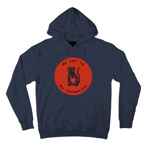 My Cat Is My Valentine Round Hoodie