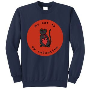 My Cat Is My Valentine Round Sweatshirt