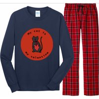 My Cat Is My Valentine Round Long Sleeve Pajama Set