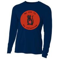 My Cat Is My Valentine Round Cooling Performance Long Sleeve Crew