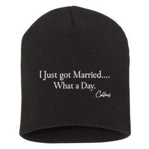 Mafs Collins I Just Got Married What A Day Short Acrylic Beanie