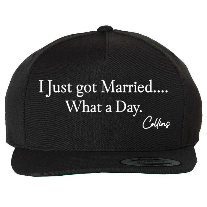 Mafs Collins I Just Got Married What A Day Wool Snapback Cap