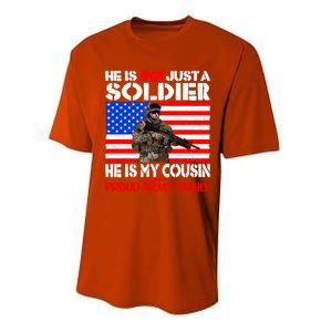 My Cousin Is A Soldier Proud Army Family Military Relative Gift Performance Sprint T-Shirt