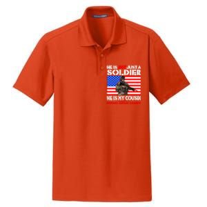 My Cousin Is A Soldier Proud Army Family Military Relative Gift Dry Zone Grid Polo