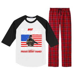 My Cousin Is A Soldier Proud Army Family Military Relative Gift Raglan Sleeve Pajama Set