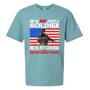 My Cousin Is A Soldier Proud Army Family Military Relative Gift Sueded Cloud Jersey T-Shirt