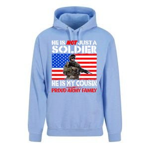 My Cousin Is A Soldier Proud Army Family Military Relative Gift Unisex Surf Hoodie