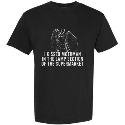 Mothman Cryptid I Kissed Mothman In The Lamp Section Garment-Dyed Heavyweight T-Shirt