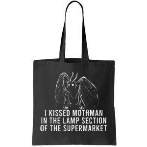 Mothman Cryptid I Kissed Mothman In The Lamp Section Tote Bag