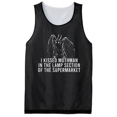 Mothman Cryptid I Kissed Mothman In The Lamp Section Mesh Reversible Basketball Jersey Tank