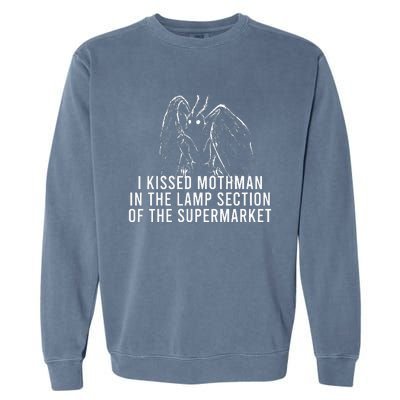 Mothman Cryptid I Kissed Mothman In The Lamp Section Garment-Dyed Sweatshirt