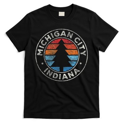 Michigan City Indiana In Vintage Graphic Retro 70s T-Shirt