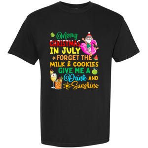 Merry Christmas In July Santa Beach Party Summer Vacation Garment-Dyed Heavyweight T-Shirt