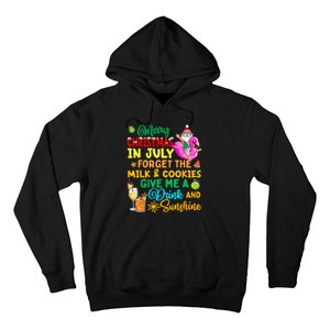 Merry Christmas In July Santa Beach Party Summer Vacation Hoodie