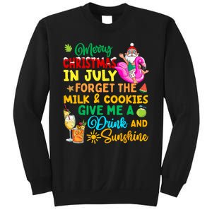 Merry Christmas In July Santa Beach Party Summer Vacation Sweatshirt