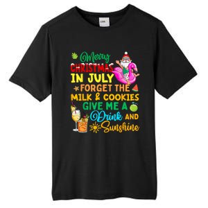 Merry Christmas In July Santa Beach Party Summer Vacation Tall Fusion ChromaSoft Performance T-Shirt