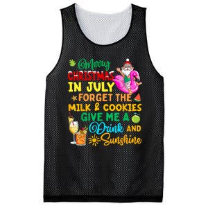 Merry Christmas In July Santa Beach Party Summer Vacation Mesh Reversible Basketball Jersey Tank