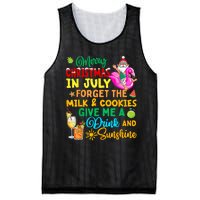 Merry Christmas In July Santa Beach Party Summer Vacation Mesh Reversible Basketball Jersey Tank