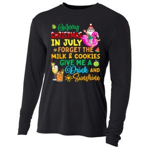 Merry Christmas In July Santa Beach Party Summer Vacation Cooling Performance Long Sleeve Crew