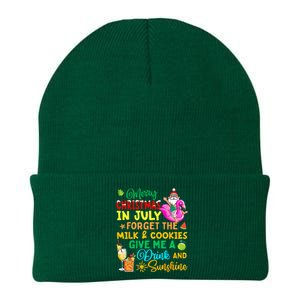 Merry Christmas In July Santa Beach Party Summer Vacation Knit Cap Winter Beanie