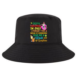 Merry Christmas In July Santa Beach Party Summer Vacation Cool Comfort Performance Bucket Hat