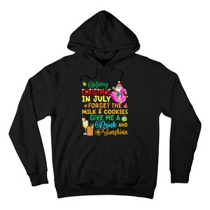 Merry Christmas In July Santa Beach Party Summer Vacation Hoodie