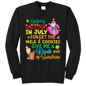 Merry Christmas In July Santa Beach Party Summer Vacation Sweatshirt