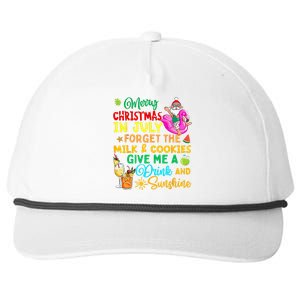 Merry Christmas In July Santa Beach Party Summer Vacation Snapback Five-Panel Rope Hat