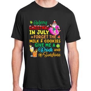 Merry Christmas In July Santa Beach Party Summer Vacation Adult ChromaSoft Performance T-Shirt