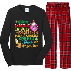 Merry Christmas In July Santa Beach Party Summer Vacation Long Sleeve Pajama Set