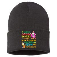 Merry Christmas In July Santa Beach Party Summer Vacation Sustainable Knit Beanie