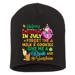 Merry Christmas In July Santa Beach Party Summer Vacation Short Acrylic Beanie