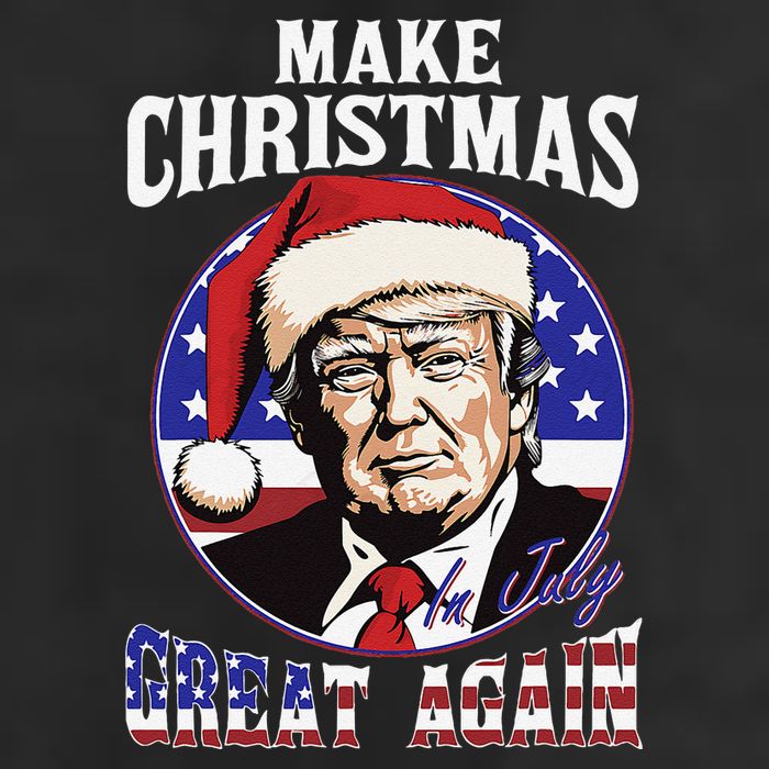 Make Christmas In July Great Again Trump 4th Of July Us Flag Adult Drive Performance Visor