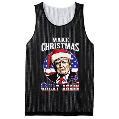 Make Christmas In July Great Again Trump 4th Of July Us Flag Mesh Reversible Basketball Jersey Tank