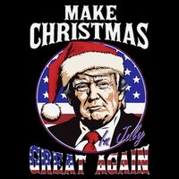 Make Christmas In July Great Again Trump 4th Of July Us Flag Toddler T-Shirt