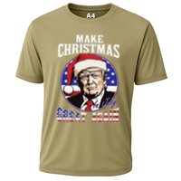 Make Christmas In July Great Again Trump 4th Of July Us Flag Cooling Performance Crew T-Shirt