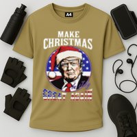 Make Christmas In July Great Again Trump 4th Of July Us Flag Cooling Performance Crew T-Shirt