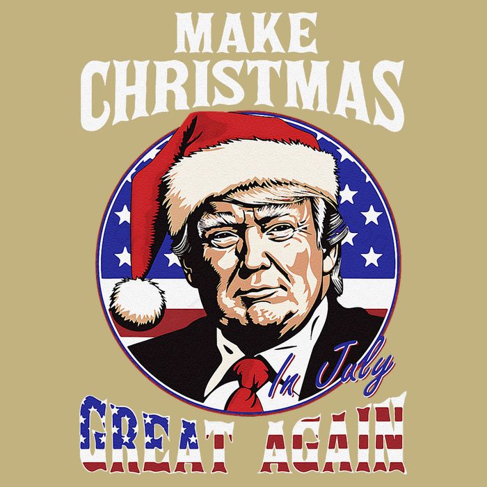 Make Christmas In July Great Again Trump 4th Of July Us Flag Hoodie