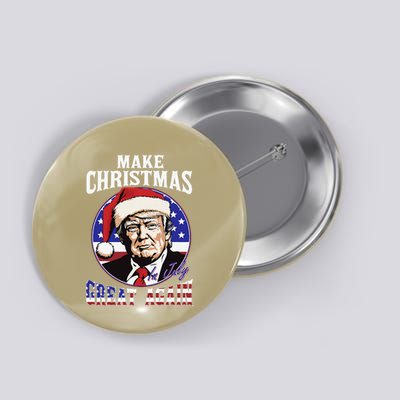 Make Christmas In July Great Again Trump 4th Of July Us Flag Button