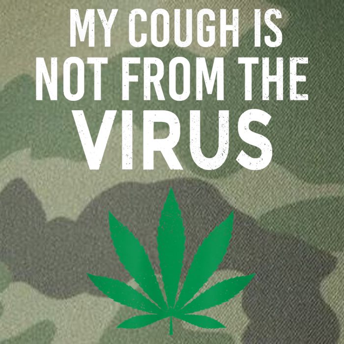 My Cough Is Not From The Virus Funny Weed Marijuana Smoker Legacy Tie Dye Trucker Hat