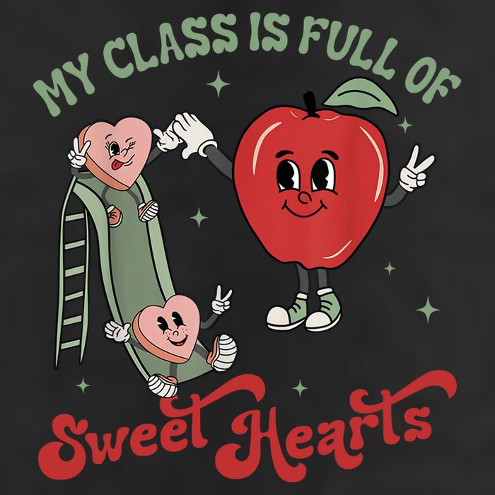 My Class Is Full Of Sweer Heart Apply 100 Days Of School Matching Group Lover 7 Panel Mesh Trucker Snapback Hat