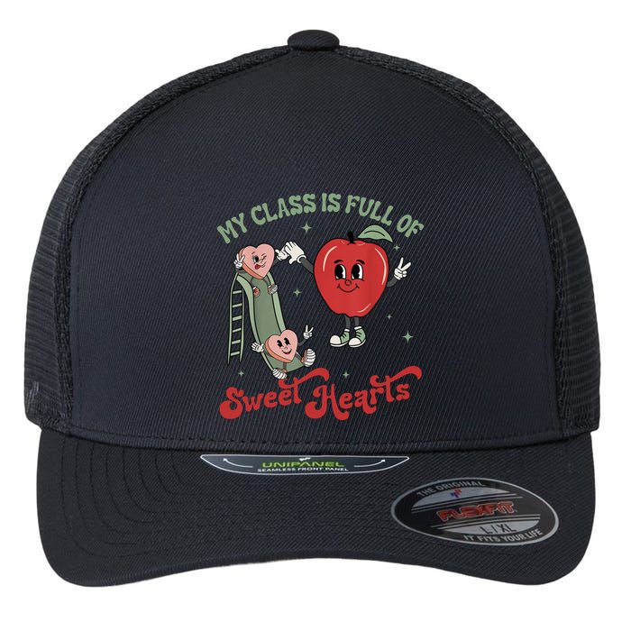 My Class Is Full Of Sweer Heart Apply 100 Days Of School Matching Group Lover Flexfit Unipanel Trucker Cap