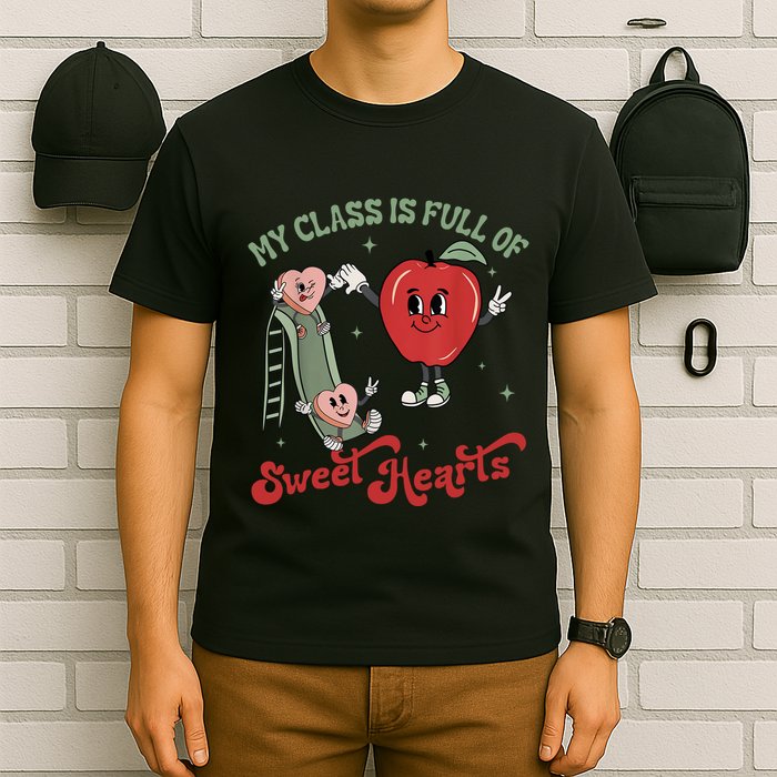 My Class Is Full Of Sweer Heart Apply 100 Days Of School Matching Group Lover T-Shirt