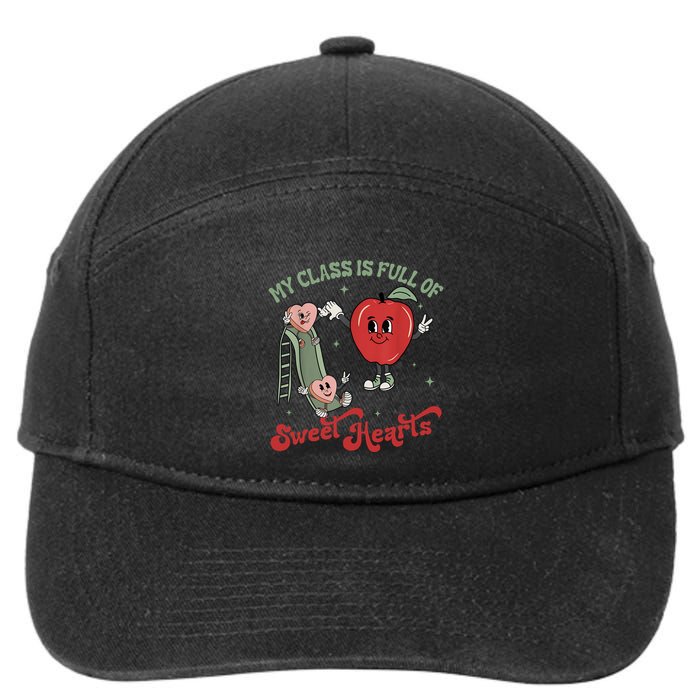 My Class Is Full Of Sweer Heart Apply 100 Days Of School Matching Group Lover 7-Panel Snapback Hat