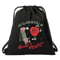 My Class Is Full Of Sweer Heart Apply 100 Days Of School Matching Group Lover Drawstring Bag