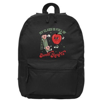 My Class Is Full Of Sweer Heart Apply 100 Days Of School Matching Group Lover 16 in Basic Backpack