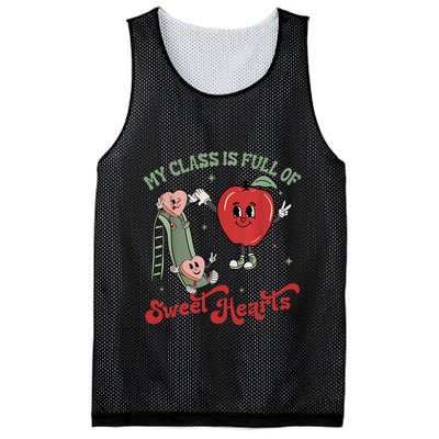 My Class Is Full Of Sweer Heart Apply 100 Days Of School Matching Group Lover Mesh Reversible Basketball Jersey Tank