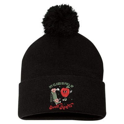 My Class Is Full Of Sweer Heart Apply 100 Days Of School Matching Group Lover Pom Pom 12in Knit Beanie